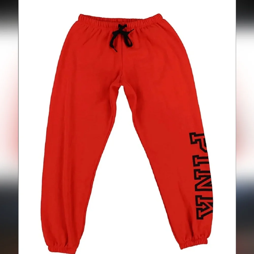 Victoria's Secret PINK Sweat Pants with Black Lettering - Picture 1 of 7